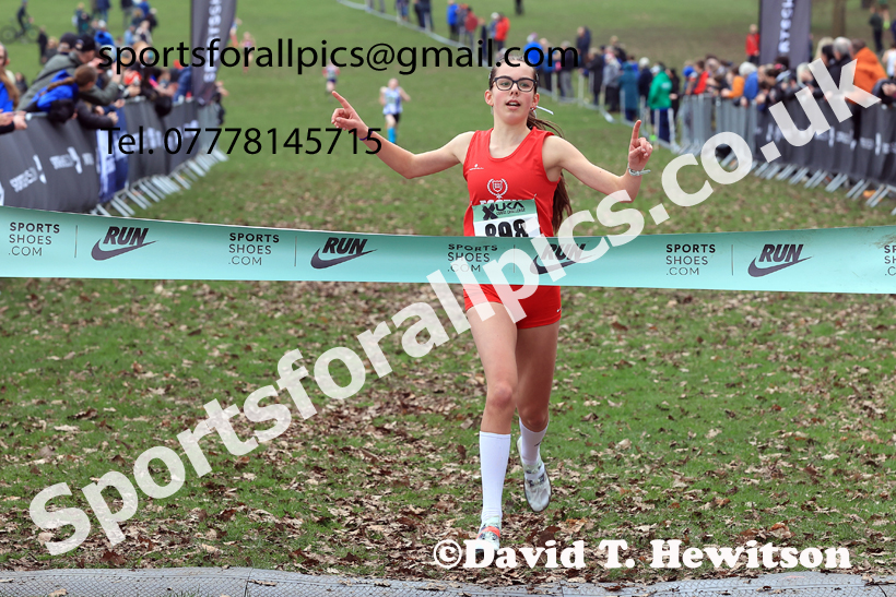Girls Under-13s 2026 UK CAU Inter Counties Cross Country, Wollaton Park, Nottingham. Photo: David T. Hewitson/Sports for All Pics